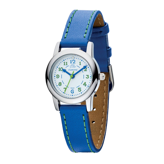 Orologio da ragazzo: cinturino blu e dettagli verdi